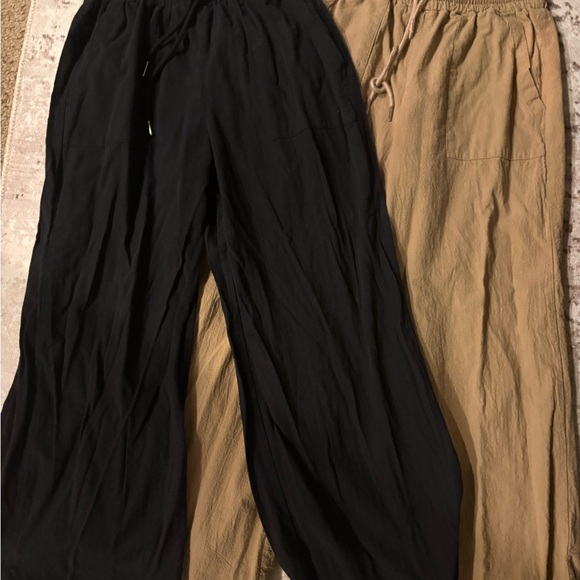 SHEIN Pants - SHEIN Black and Tan Wide Leg Pants